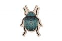 Fából készült bross Blue Beatle Brooch