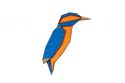 Fa bross Kingfisher Brooch