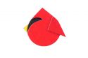 Fa bross Red Cutebird Brooch