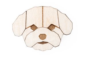 Fa bross Bichon Frise Brooch