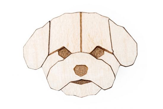 Fa bross Bichon Frise Brooch