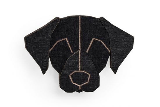 Fa bross Black Labrador Brooch