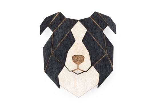 Fa bross Border Collie Brooch