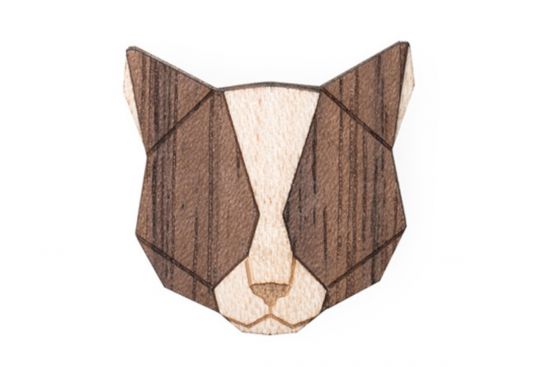 Fa bross Grey Cat Brooch
