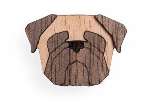 Fa bross Pug Brooch