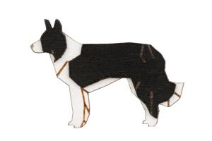 Fa bross Walking Collie Brooch