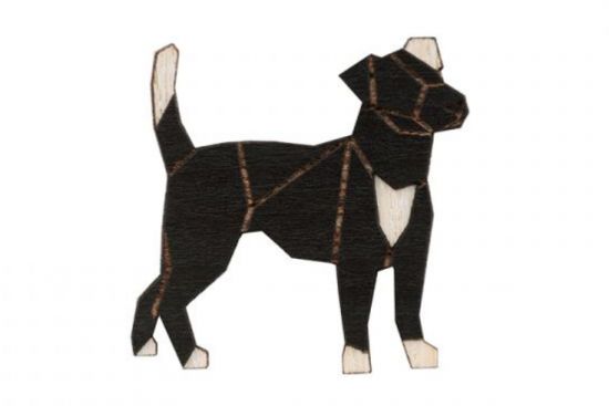 Fa bross Walking Darkdog Brooch