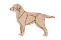 Fa bross Walking Labrador Brooch