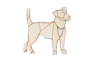 Fa bross Walking Lightdog Brooch
