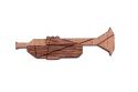 Fa bross Trumpet Brooch