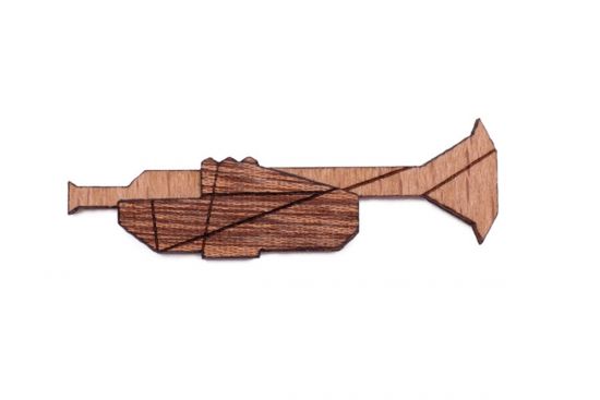 Fa bross Trumpet Brooch