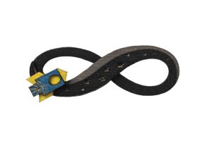 Fa bross Infinity Spaceship Brooch