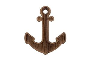 Fából készült bross Anchor Brooch