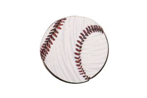 Fából készült bross Baseball Labda Bross