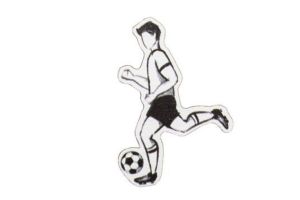 Fából készült bross Football játékos Bross