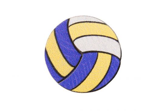 Fából készült bross Röplabda Bross