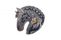 Fából készült bross Grey horse Brooch