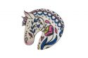 Fából készült bross White horse Brooch
