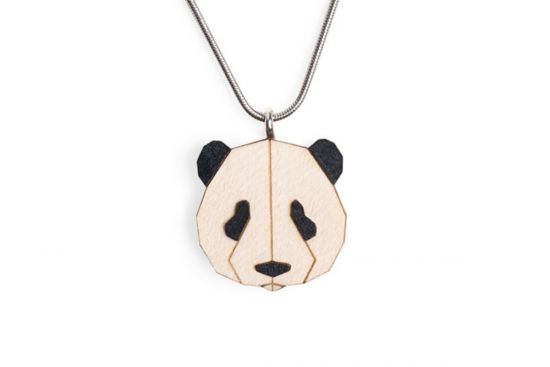 Fa medál Panda Pendant