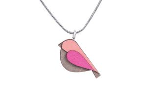 Fa medál Pink Bird Pendant