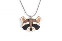 Fa medál Raccoon Pendant