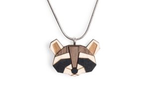 Fa medál Raccoon Pendant