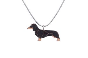 Fa medál Walking Dachshund Pendant