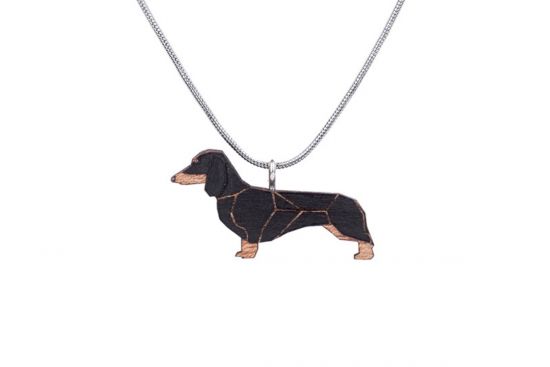 Fa medál Walking Dachshund Pendant