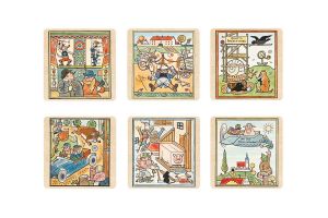 Fa poháralátét Vidám alátétek 6 db – Josef Lada ©