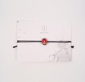 String karkötő EKG Wooden Bracelet