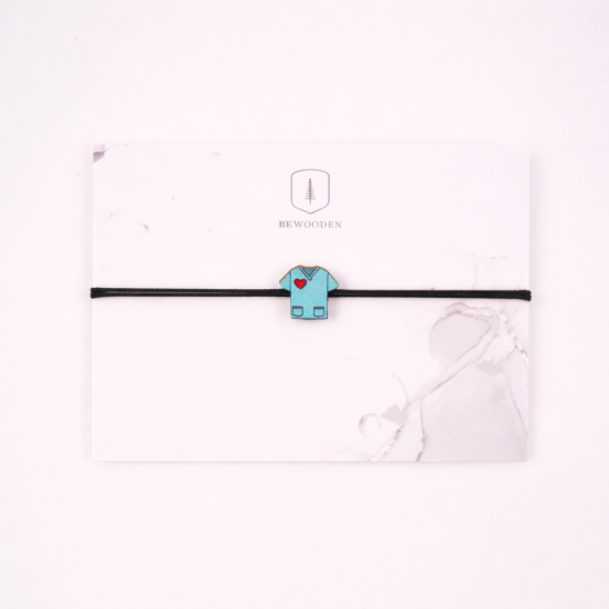 String karkötő Doctor's coat Wooden Bracelet