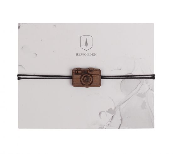 String karkötő Camera wooden bracelet