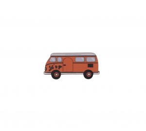 Fából készült bross Minivan Brooch