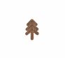 Fából készült bross 2 in 1 Brooch Cone + Tree