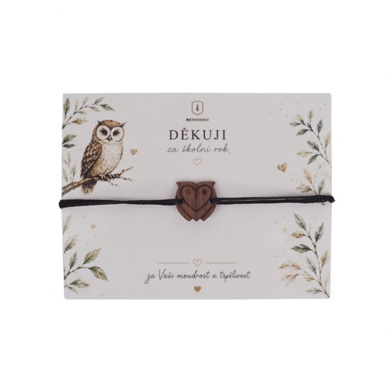 Wise Owl For Taachers Wooden Bracelet
